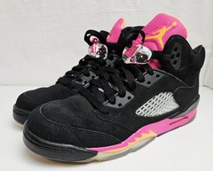Nike Air Jordan 5 Floridian Black 2013 Retro GS 440892-067 sz 5.5Y Woman’s 7