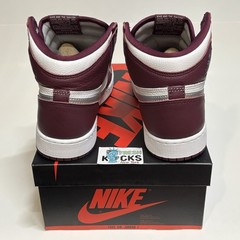 Jordan 1 High Bordeaux Grade School Size 7Y New 575441-611 AJ1 Metallic Silver