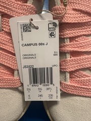 Adidas Campus 00s J Pink White Suede Sneakers JS3522 6 Youth / 7.5 – 8 Women’s