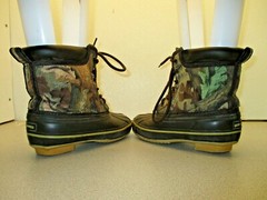 Game Winner(3698)Camo Hiking,Hunting, Duck Steel Shank Lace Up Boots Kids SZ 2