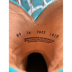 Roper Daisies Leather Boots Handcrafted Tan/Pink/Blue Youth Kids Size 2