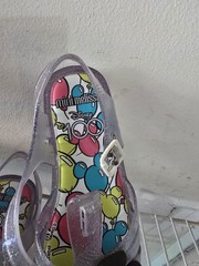 Mini Melissa Disney 100 Clear Glitter Strappy Sandals Mickey Minnie Kids 3