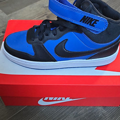 Nike Court Borough Mid 2 GS Kids 5.5Y Blue/Black/White Mid Top