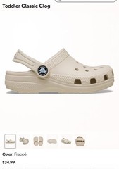 Crocs Kid’s Classic Clog Bone 206990 US Toddler Size C5