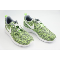 Nike Roshe One GS 6Y Green Grey Palm Print Running Shoes Excellent