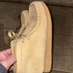 KIDS Tan CLARKS WALLABEEBOOTO Suede High Top Boots Shoes Youth 2.5w