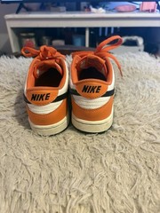 Nike Unisex Low Top Lace-Up Athletic Sneakers Colorblock Orange White Black