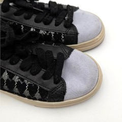 Steve Madden Jmolly Lace-Up Sneaker Shoes Round Toe Kids‘ Black Size US2M EU33
