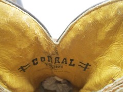 Corral Brown Leather Square Toe Cowboy Boots Youth Sz 2.5 T Sty A1117