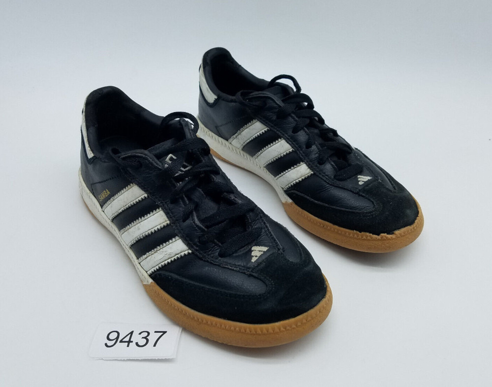 Adidas Samba Millenium Junior Kid’s Size 2.5 Soccer Shoes Black White *See desc