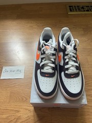 Nike Air Force 1 (GS) Leather Low Top Sneakers White Purple Orange 6.5Y