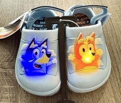 Disney Bluey & Bingo Slip On Clogs Light Up!! Boys Or Girls Toddler Size 7 NEW