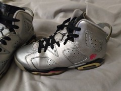 Jordan Grade School 6y Valentines Edition Silver/Pink