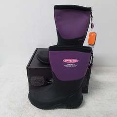 Size 10 Kid’s Dryshod Tuffy All-Conditions Mid Calf Purple/Black Pull On Boots