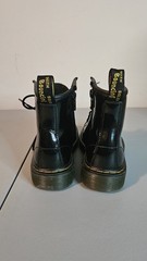 Dr Doc Martens 1460 J Black Patent Leather Lace Up Boots Kids Size US 1
