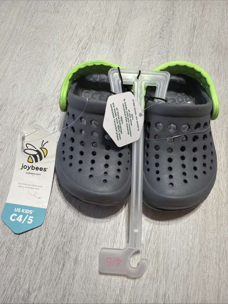 Joybees Active Clog Gray Teal Kids Size c4/5