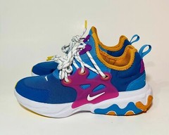 Nike React Presto Gs Sz 7Y Blue Multi Color Running Shoes CK1752 400 Wmns 8.5