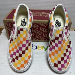 NEW Vans Classic Checkered Slip On Youth Sz 1 W/ Box Sneakers Rare