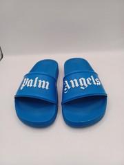 NEW Palm Angels Kids Logo Pool Slides – Blue / White Size 10K