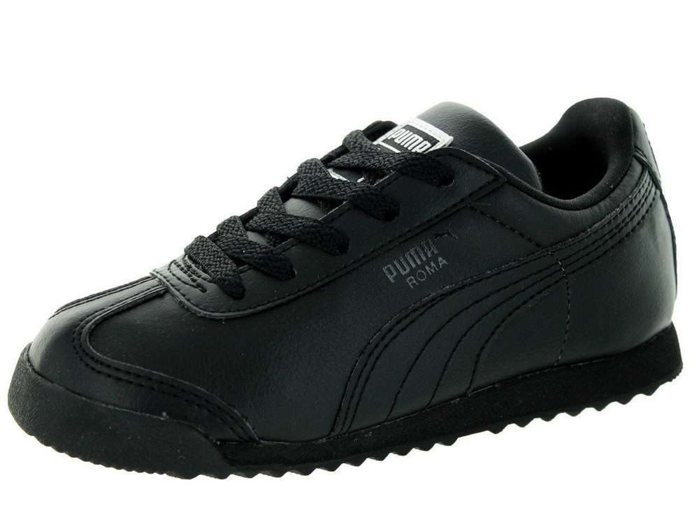 Big Kid’s Puma Roma Basic Black/Black (354260 12)