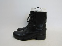 Old West Youth Size 2 Black Leather Laces Cowboy Western Boots