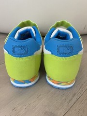 MLB sneaker Big Kids US Size 3 Fits Small New Neon Green And Blue