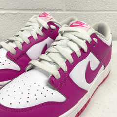 Nike Dunk Low GS Pink/White Leather Low Top Sneakers Youth Size 6Y / Womens 7.5
