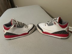 Nike Air Jordan 3 Retro PS Fire Red White Black DM0966-160 Kids Sz 2.5Y
