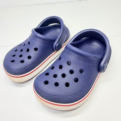 Crocs Crocband Clog Kids Size C7 Navy Blue White Red Sporty Water Shoes
