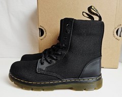 Dr. Martens Junior Combs Extra Tough Shoes Youth /Kids Size 2 Combat Black AW004