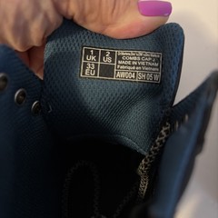 Dr. Martens Junior Combs Black and Blue Utility Combat Boots Size 2