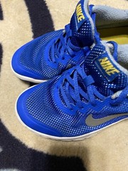 NIKE FLEX EXPERIENCE 4 GYM RUNNING SHOES 749807 401 Blue White GS 5.5Y WOMEN 7