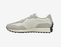 New Balance 327 Black Silver Birch White GS327FE GS SZ 4Y-7Y Womens New Casual