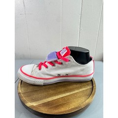 Converse Chuck Taylor Sneakers Junior 4 White Good Double Tongue Pink Purple