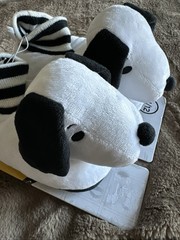 Peanuts Snoopy Baby Slippers 11/12 | Soft Plush Dog House Shoes | Kids Indoor