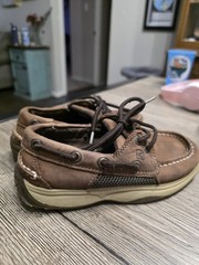 Sperry Intrepid Kids Leather Brown Boat Shoes Lace Up US 13M EU 31 UK 12.5