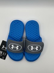 Under Armour Kids Size 12K IGNITE Pro 8 Slide Sandals Blue NEW