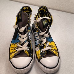 Converse All Star Batman Comic High Top Sneaker Shoes Size Youth 1