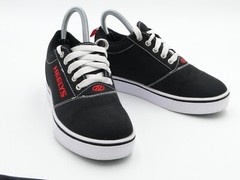 Heelys Pro 20 Black Red Canvas Lace Up Skate Sneaker Shoes HE100757 Youth 5