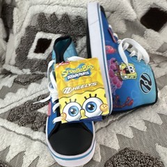 Heelys SpongeBob SquarePants High Top Lace-Up Wheeled Sneakers Blue/Black