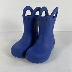 CROCS Handle It Rain Boot Little Kids Size C10 Blue Pull On Waterproof