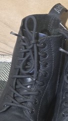 Doc Dr Martens 1460 Pascal Mono J Black Leather 8-Eye Combat Boots Youth Size 3