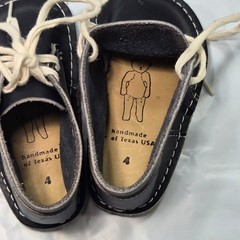 Preppy Boho Handmade of Tx USA Toddler Leather Desert Boots Navy Blue Sz 4 Shoes