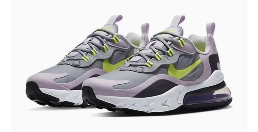 Nike Air Max 270 React Low Bright Violet-size 5y-