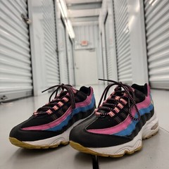 Nike Air Max 95 GS Black Volt Red Violet 2013 Shoes Sneakers Womens US Sz 7Y