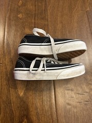 Vans Classic Authentic Canvas BLACK/WHITE Toddler Size 10.5