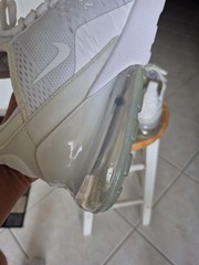 Nike Air Max 270 White Metallic Silver (GS) Shoes 943345-103 Youth Sz 7Y