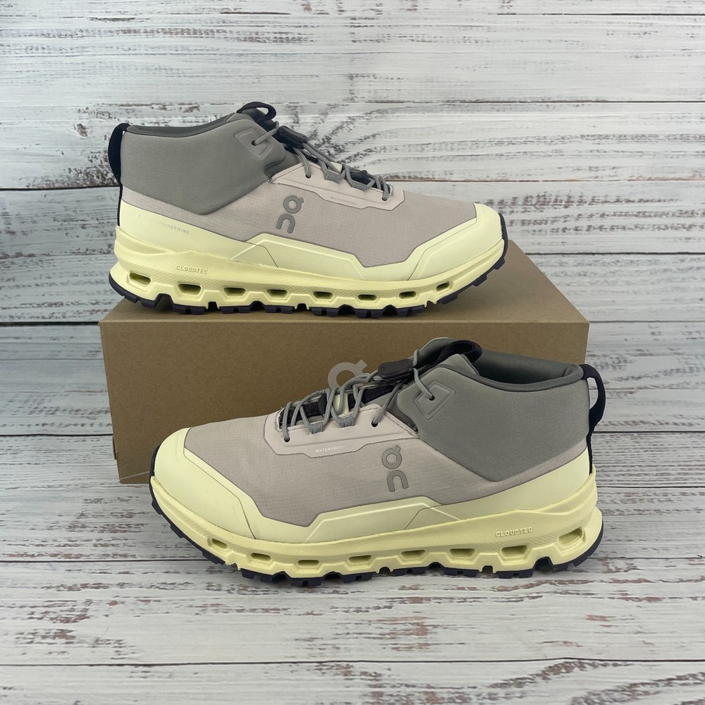 On Cloudhero Mid Waterproof Youth 4.5 Hiking Boots Silver Seedling