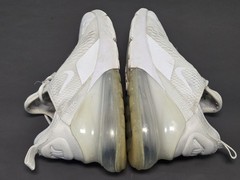 Nike Air Max 270 White Metallic Silver GS Shoes 943345-103 Youth Size 5.5Y