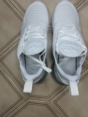 Nike Air Max 270 White Metallic Silver 943345 103 Youth 5